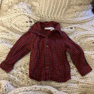 Stylish Kids Red Plaid Button Down Shirt